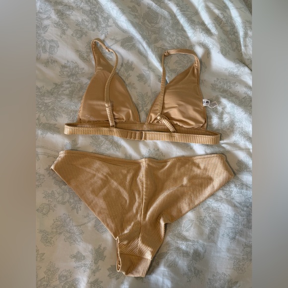 aerie Ribbed Bikini Set warm tan - Picture 2 of 3